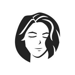 beauty girl salon template Isolated. Brand Identity. Icon Abstract Vector graphic