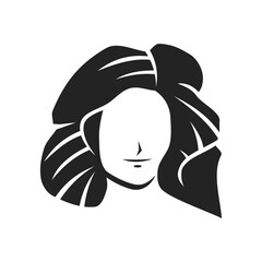 beauty girl salon template Isolated. Brand Identity. Icon Abstract Vector graphic