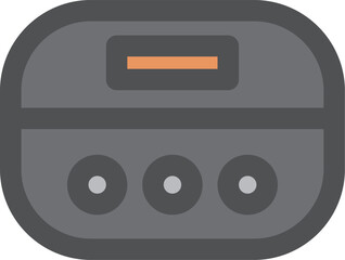 カラーシンプル電化製品の単品アイコン　炊飯器