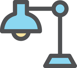 カラーシンプル電化製品の単品アイコン　電気スタンド