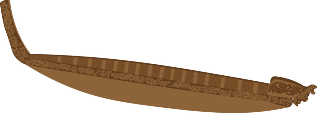 illustration of a waka canoe