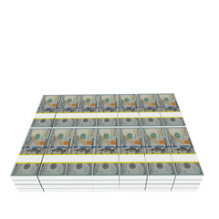USA money 100 dollar currency 3d rendering