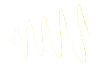 light yellow pencil strokes isolated on transparent background