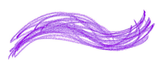 purple pencil strokes isolated on transparent background