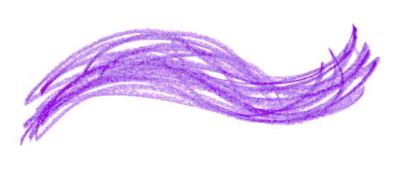 purple pencil strokes isolated on transparent background