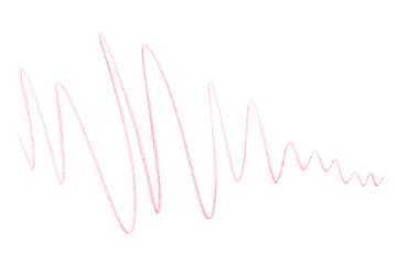 pink pencil strokes isolated on transparent background