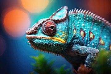 Close Up Portrait of a Chameleon