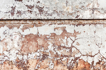 Textured and Degraded Concrete Wall Decaying Over Time