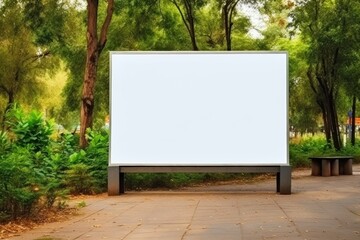 Blank advertising billboard in a large-scale square size . Generative AI