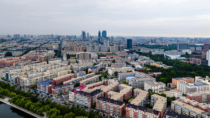 The scenery of Nanhu Park in Changchun, China in summer