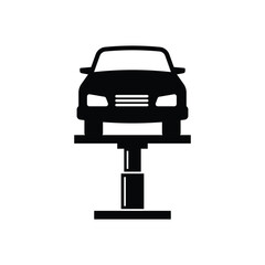 Car lift icon design. Car service. Transport repair. isolated on white background. vector illustration