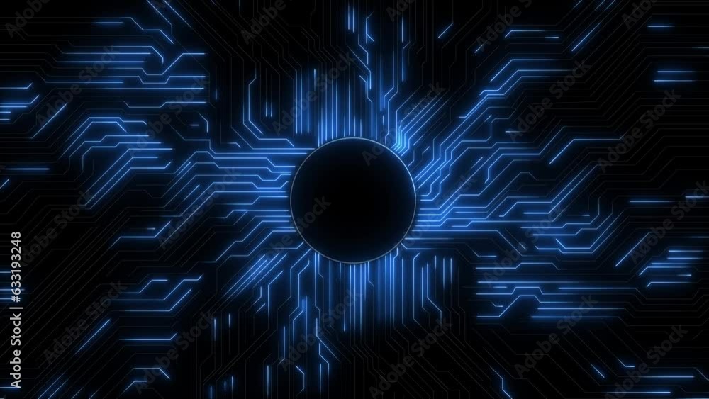 Aufkleber wide abstract modern futuristic, technology background. hi tech digital communication. circuit board