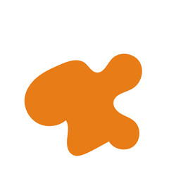 Mustard Orange Abstract Shapes