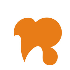 Mustard Orange Abstract Shapes