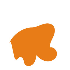 Mustard Orange Abstract Shapes