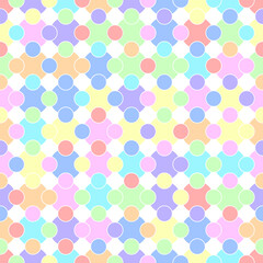 Seamless background, circular pattern pattern, pastel color as the main element.