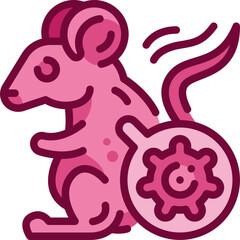 rat two tone icon