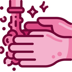 wash hand two tone icon