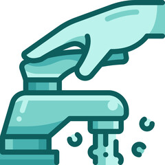 open tap two tone icon