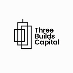 Three Construction Building Apartment Tower Outline Logo vector Icon illustration