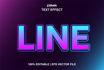 line text effect with blue graphic style and editable.