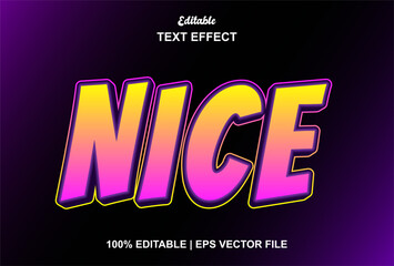 nice text effect with purple graphic style and editable.