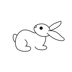 rabbit bunny icons. Vector illustrations.