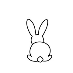 rabbit bunny icons. Vector illustrations.