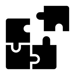 Puzzle Solution solid glyph icon