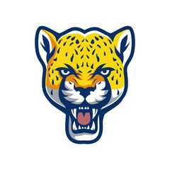 Jaguar head mascot e sport logo vector illustration