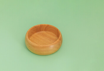 wooden bowl on space scene used for food decoration