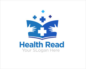 Obraz na płótnie Canvas read health logo designs for medical book logo