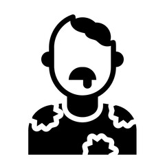 Zombie Avatar solid glyph icon