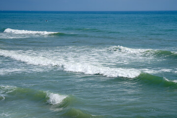 waves in the Black Sea captured from the beach in Vama Veche.
