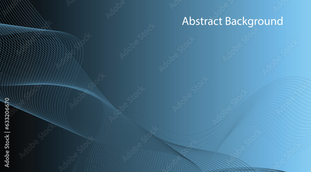 Poster abstract background with glowing circle lines. geometric stripe line art design. modern shiny blue l