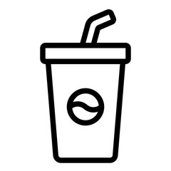 Drink soda or cola outline icon