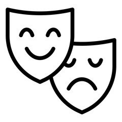 Theater Mask or Drama outline icon