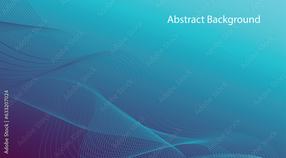 Poster abstract background with glowing lines. geometric stripe line art design. modern shiny blue lines.. 