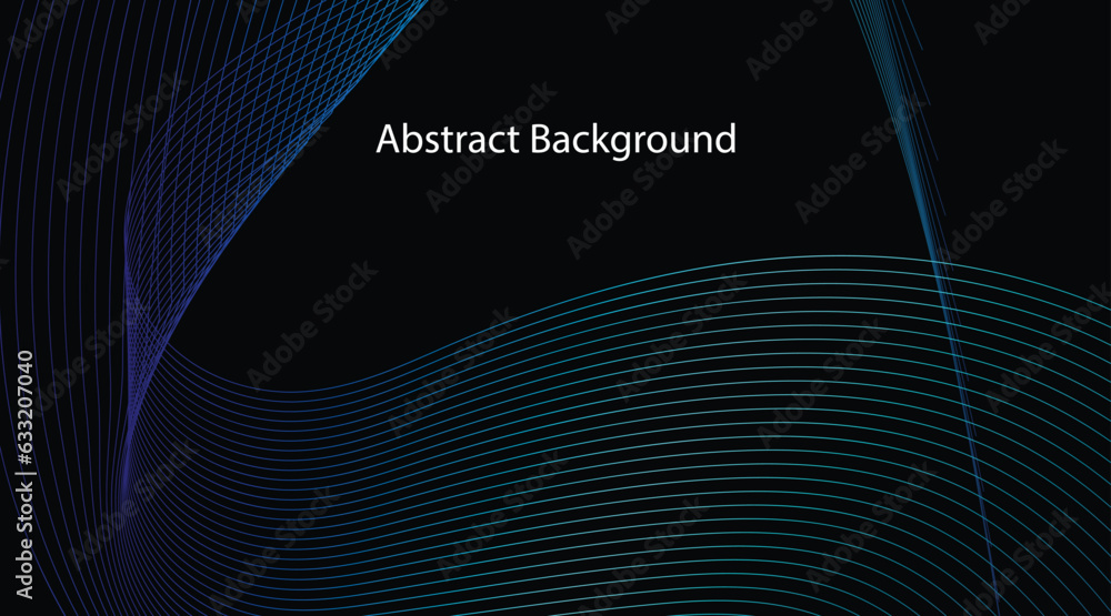 Poster abstract glowing circle lines on dark background. futuristic technology concept. abstract background