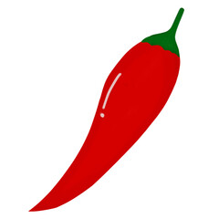 Chili is a plant that is red on the outside, spicy in taste, and is often used to spice up food.