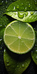 Fresh Green Bergamot. Close up.