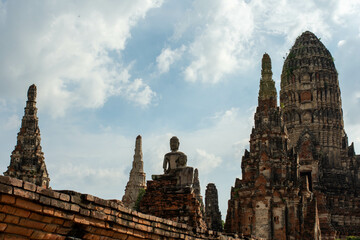 Ayutthaya Temple and historical park or the old capital city of Siam or Thailand country landmark for all tourists attraction internationally.