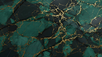 green marble with golden veins. green golden natural texture of marble. abstract green, gold and yellow marble. 