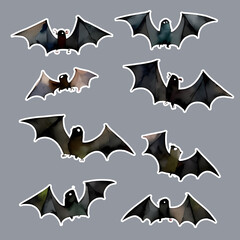 Fototapeta premium Halloween cartoon and illustration set