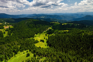Obraz premium Beautiful landscape view of peaks of Rhodope mountains