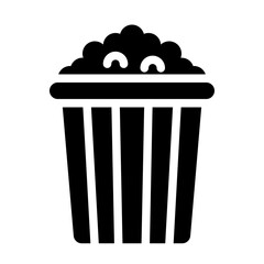 Popcorn Snack for cinema solid glyph icon