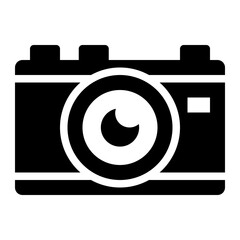 Camera for photography solid glyph icon