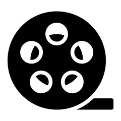 Obraz premium Film Roll for cinema solid glyph icon