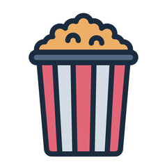 Popcorn Snack for cinema filled line icon