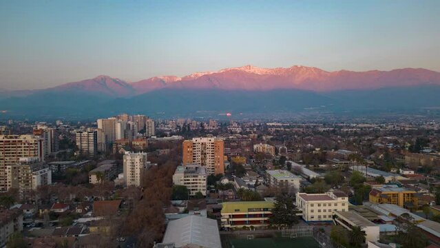 Cordillera de los Andes time lapse Santiago Chile